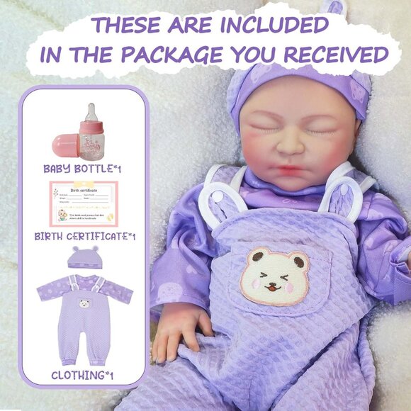 20in Full Silicone Reborn Angela-white Baby Girl Dolls Lifelike 8.61LB Weight - Picture 5 of 6